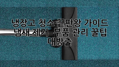 냉장고 ✨청소✨ 끝판왕 가이드 💯 냄새 제거 & 부품 관리 꿀팁 대방출!